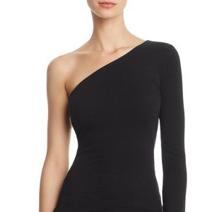 black one shoulder top zara